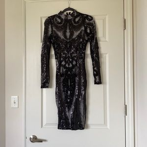 Sequin black dress